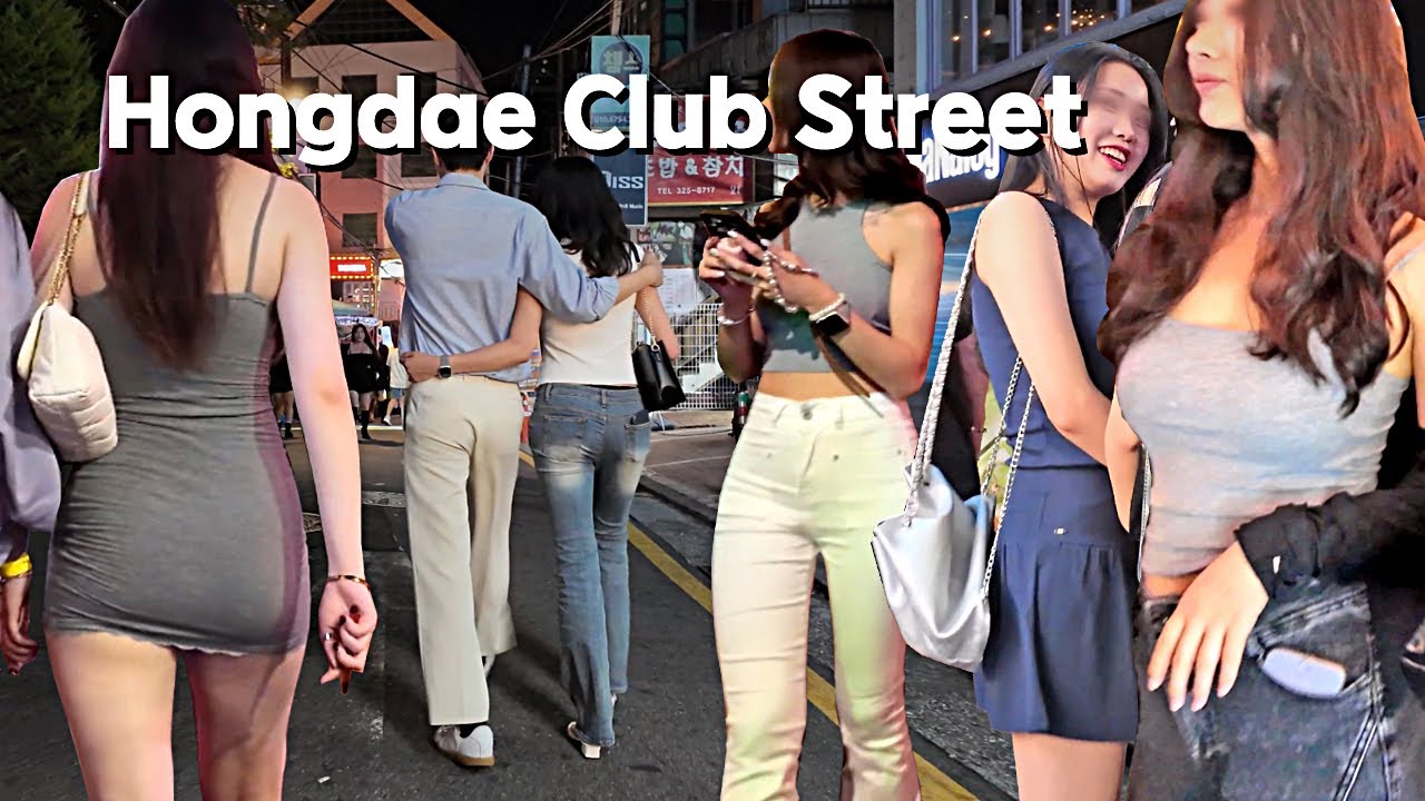 [4K SEOUL KOREA] 😳😳 밤이 화려해지는 주말 새벽1시 홍대 클럽거리🔥🔥/Hongdae, /Seoul, Korea/City Stroll