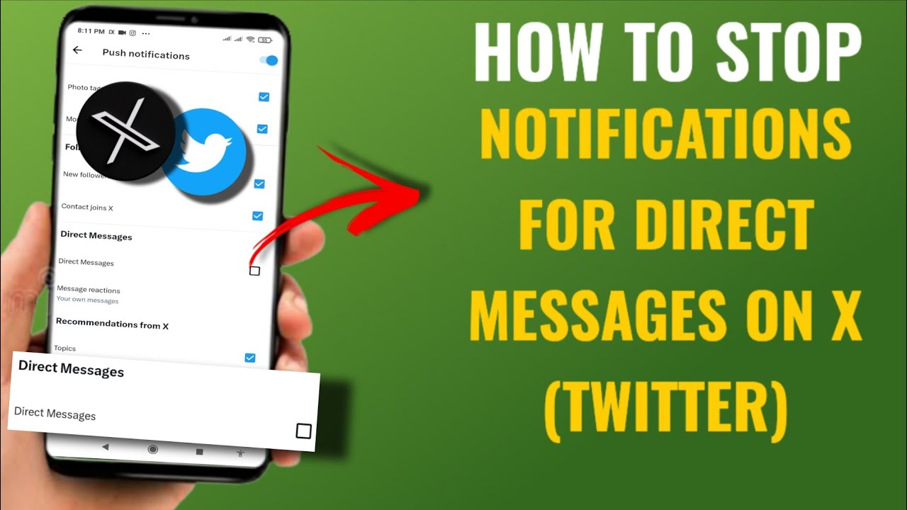 How to Stop Notifications for Direct Messages on X (Twitter) | English
