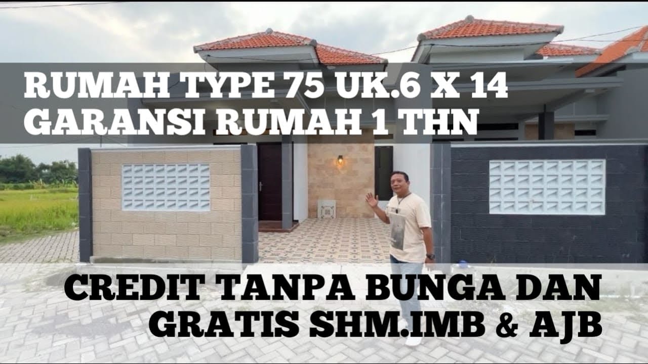 Rumah Type 75 | uk. 6 X 14 | Gratis SHM & IMB | wringin asri Menganti gresik