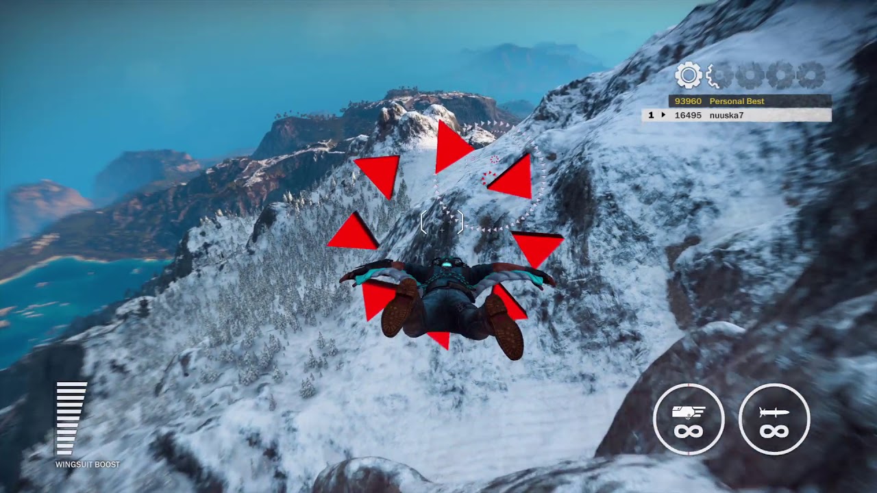 Just Cause 3 Mountain Marathon Tour  Bavarium Wingsuit Jetpack Exploit
