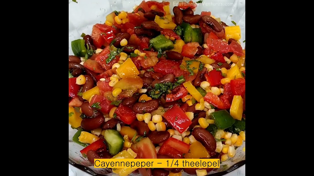 Salade met kidneybonen, ma&iuml;s en paprika | Salade van kidneybonen en ma&iuml;s | Salade van kidneybonen