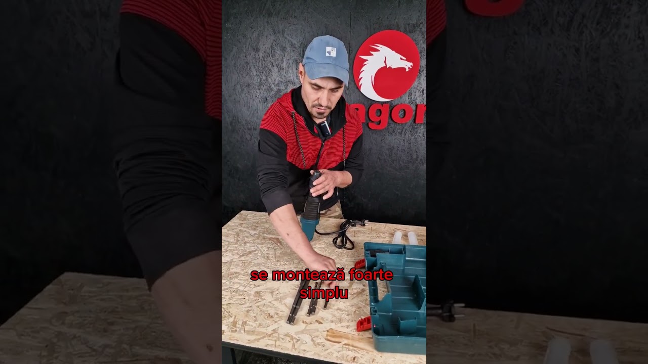 Ciocan rotopercutor German Meister GBH 2-26 DFR, 220V, sistem SDS-plus, accesorii, cutie depozitare