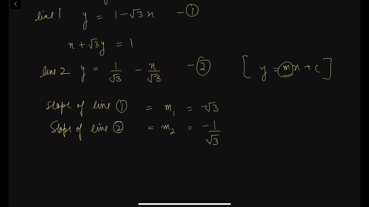 NCERT MATHS CLASS 11 || Chapter 9 Straight Lines || Ex. 9.3 || Q8 Solution