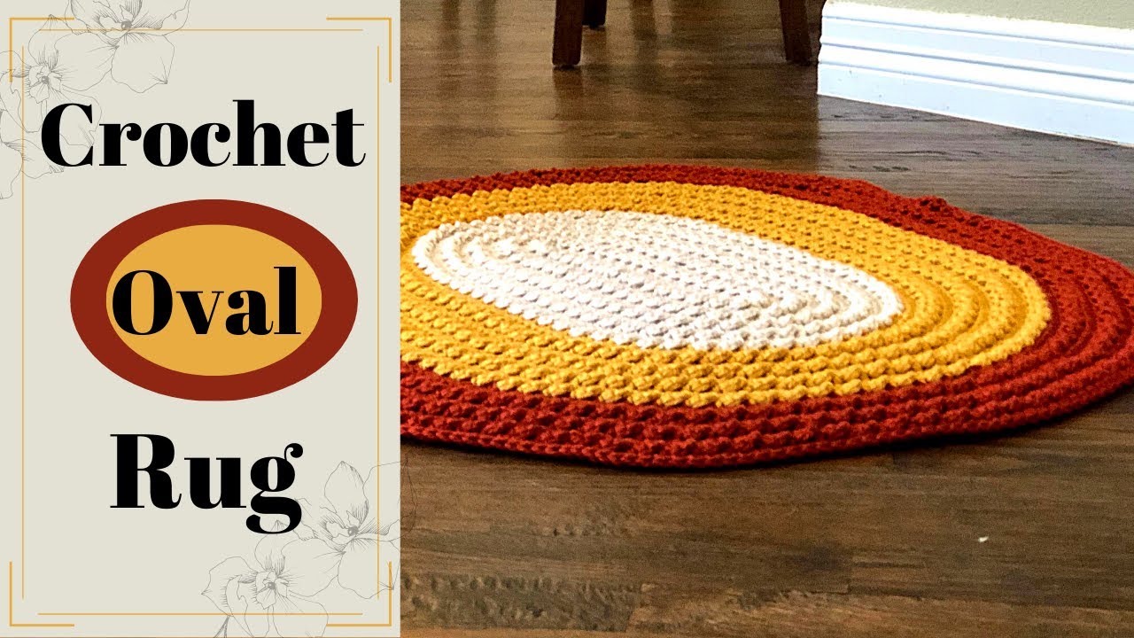 How To Crochet A Rug/ Oval Rug/ Cable Stitch/ Intermediate Level Crochet/ Crochet Pattern