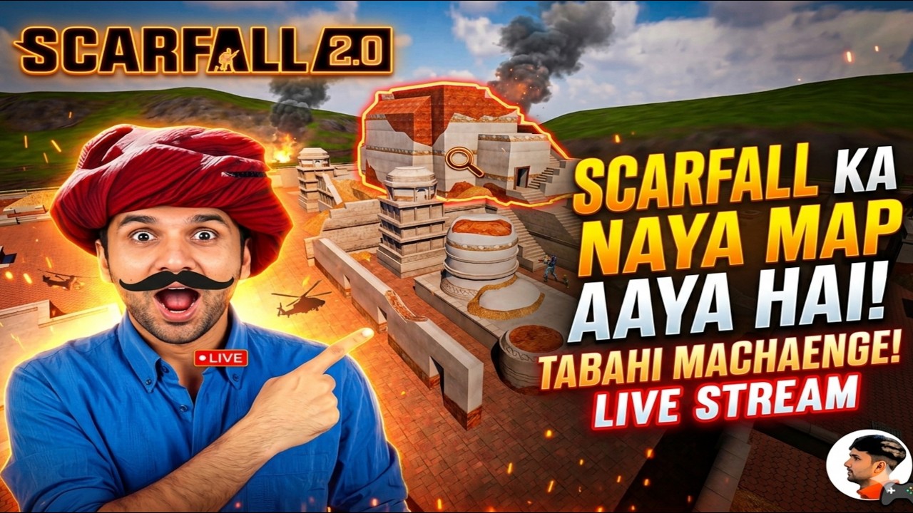First Time On New Map 😱 | Scarfall 2.0 Live Stream