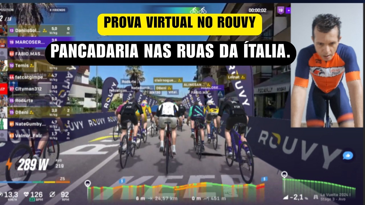 Largada explosiva. Coração saindo pela boca. Salve-se quem pouder. PROVAS VIRTUAIS ROUVY.