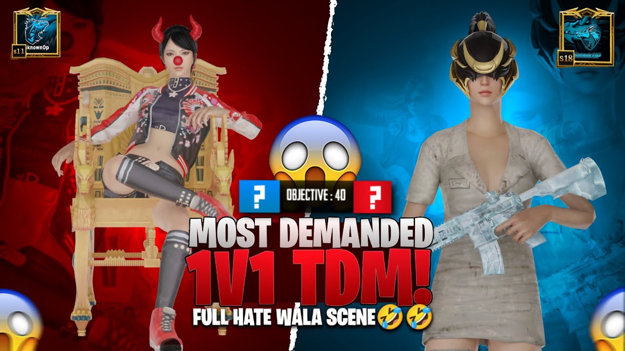 Most demanded tdm!!! 1 VS 1 WITH SMUK OP🤯 INTENSE MATCH EVER🥵/ PUBG MOBILE / UnknownOp