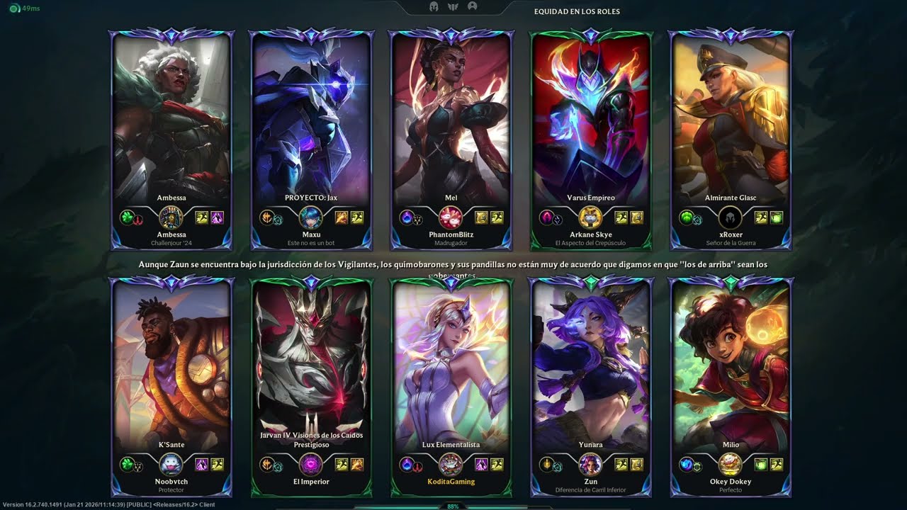 GAMEPLAY - LOL - CLASIS