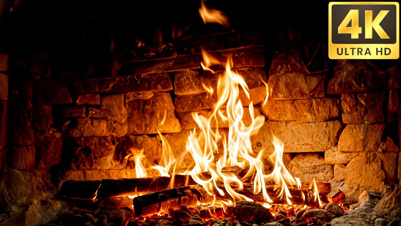 🔥🎄 Tranquil Christmas Fireplace | The Best Fireplace for TV | Cozy Fireplace 4K UHD