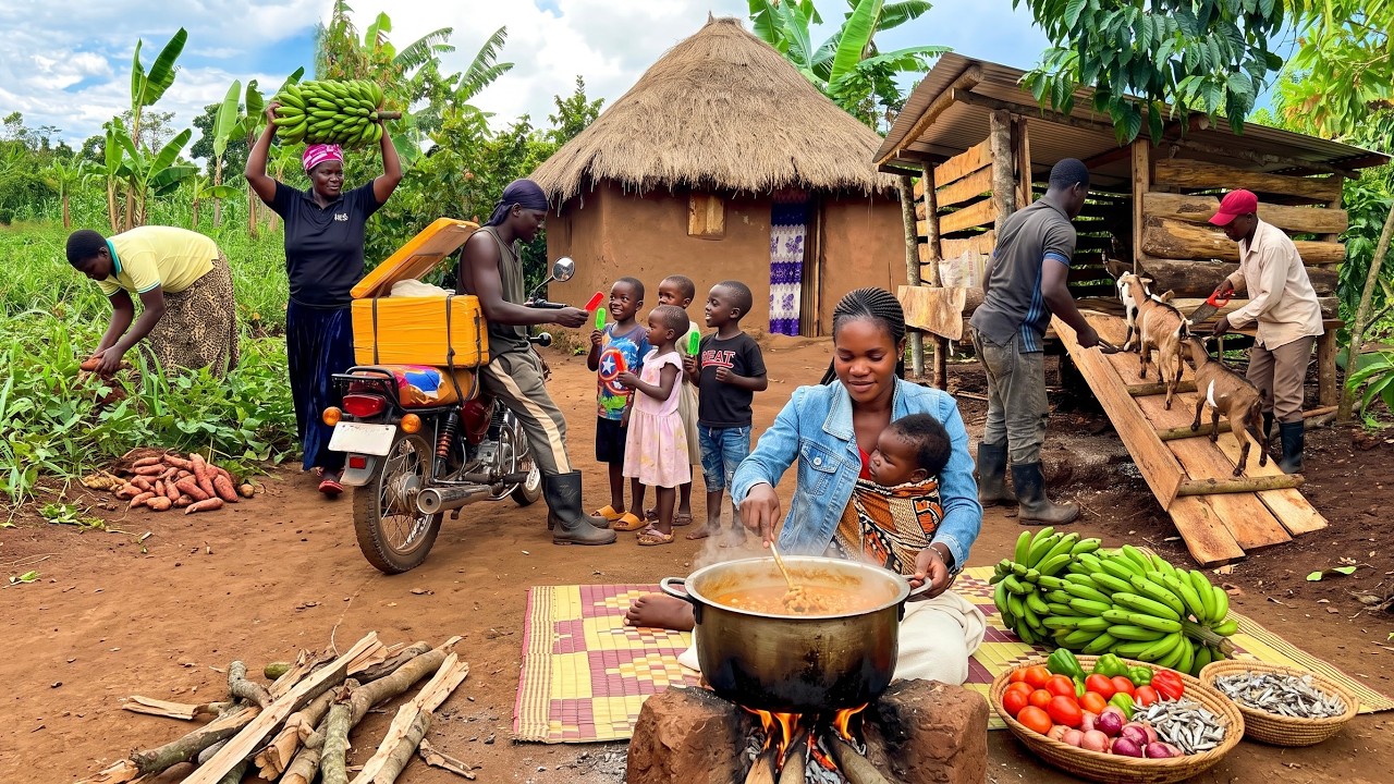 Farm To Table Traditional African Village Dinner & Newly Constructed Goat Shed