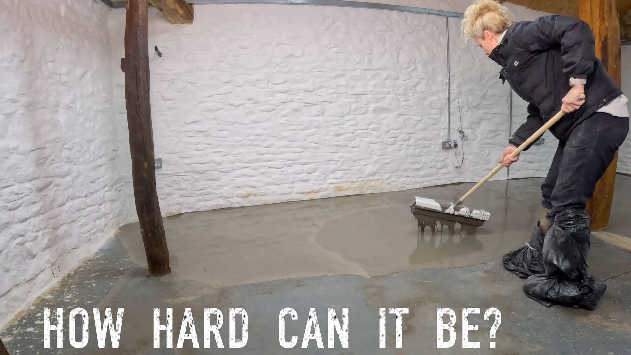 I Tried To Self Level My Barn Floor With No DIY Skills!