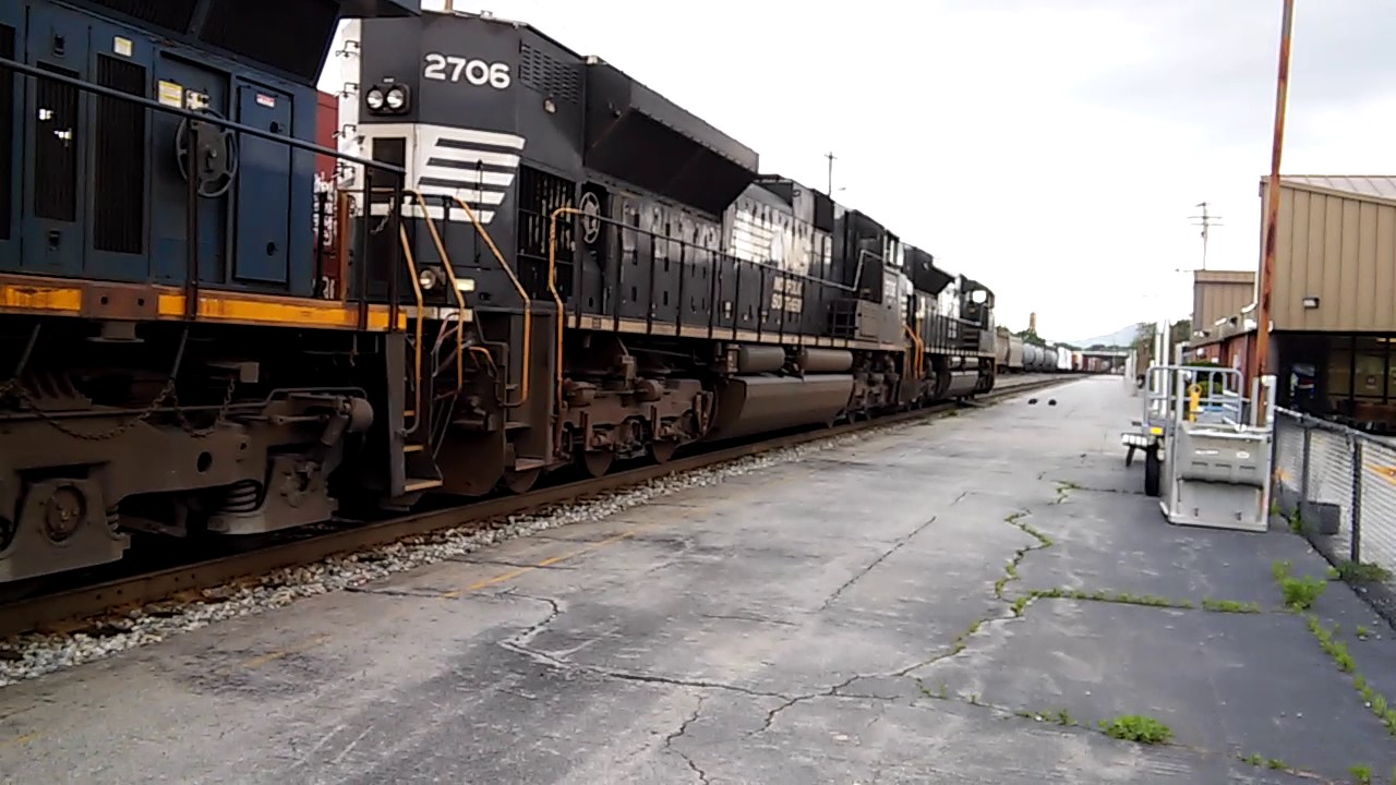 NS172 is ARRIVES at GREENVILLE STATION .And is seen next in TAYLOR'S.WITH a CSX unit(2)