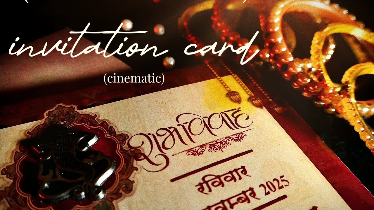 Wedding invitation card cinematic video 2026