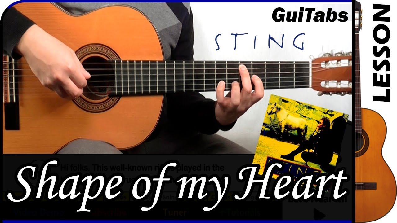 How to play SHAPE OF MY HEART ❤ - Sting / GUITAR Lesson 🎸 / GuiTabs N°146