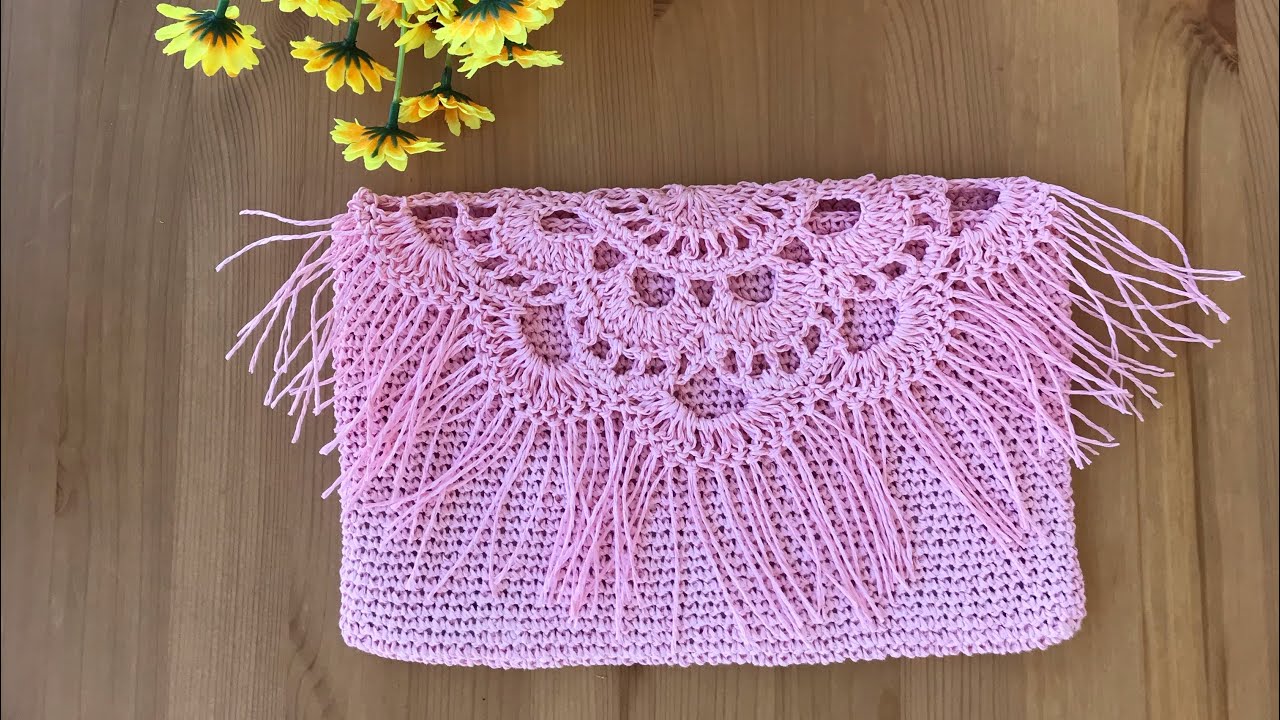 #kagıtipçanta  #crochet Görüntüsüyle Muhteşem Püsküllü Çanta Nasıl Yapılır /Bölüm 1