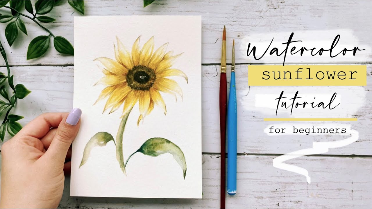 Watercolor Sunflowers | Sunflower Painting | Easy Watercolor Flowers