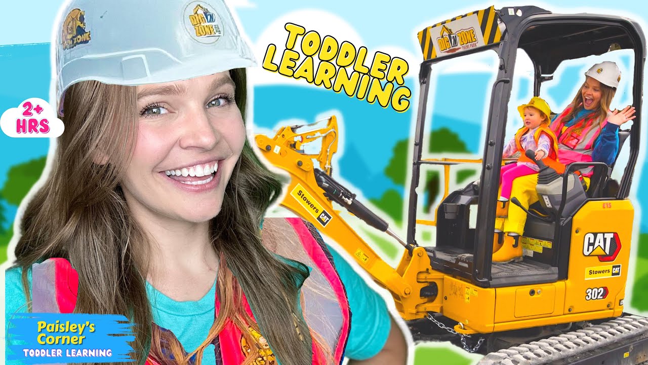 Toddler Learning Video - Construction Vehicles for Kids | Learn To Talk | Educational Toddler Videos