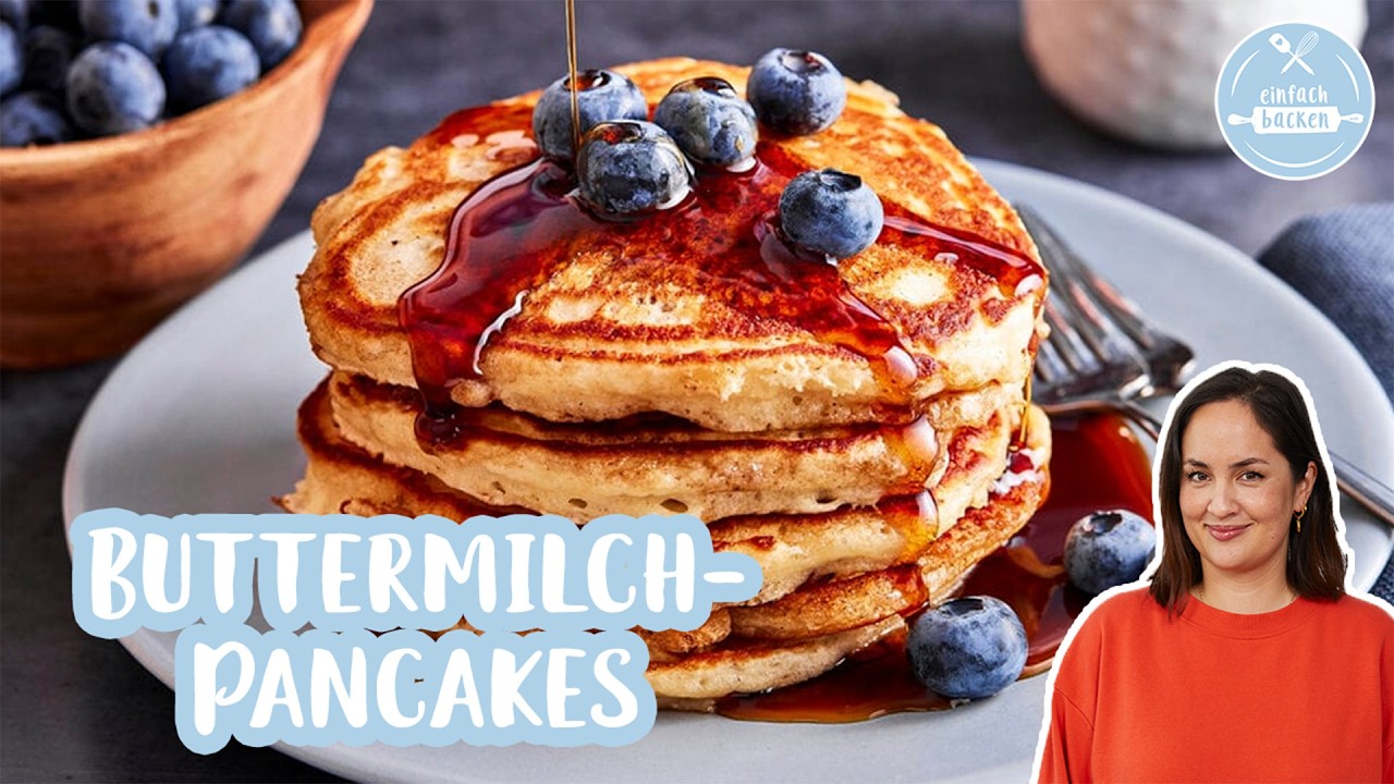 Buttermilch-Pancakes 🥞 | So werden sie extra fluffig! 😍 |Einfach Backen