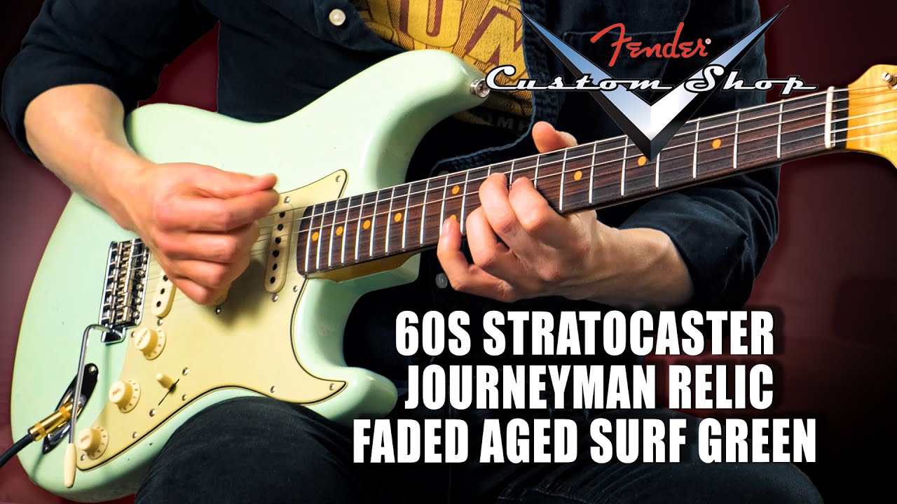 Fender CS 60s Stratocaster Journeyman Relic Faded Aged Surf Green | Let The Tones Do The Talking