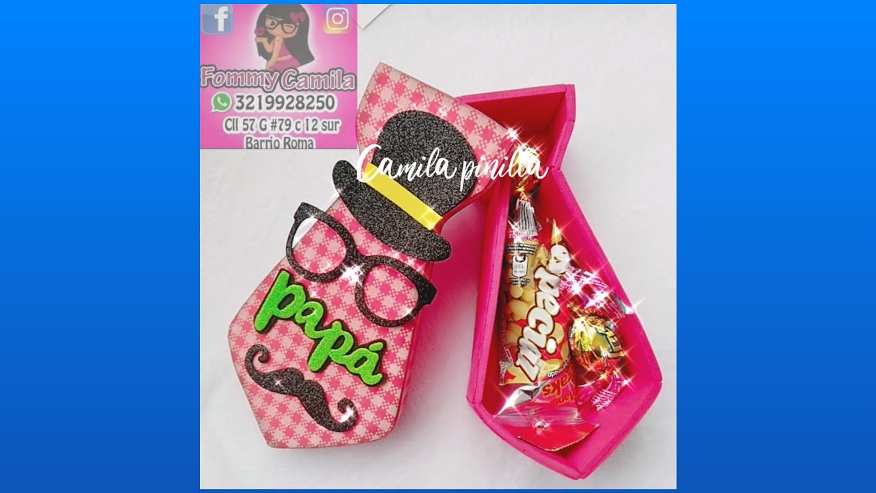 Caja Dulcero Corbata Para Papá 🍬