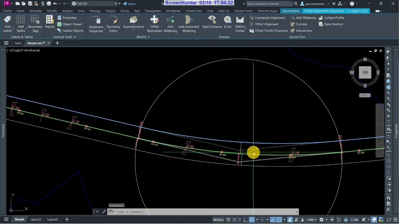 Part 08 - Application of Design Parameters for Horizontal Alignment using Civil 3D