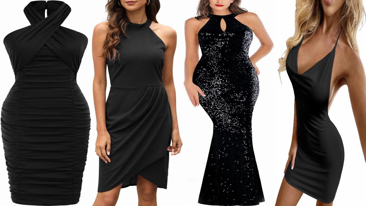 Tips and Top Ideas for black halter neck bodycon women's dresses 2023