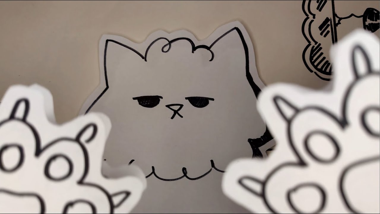 Paper Kitty Scratches Your Face [ASMR: No Talking, Mic Scratching/Brushing]