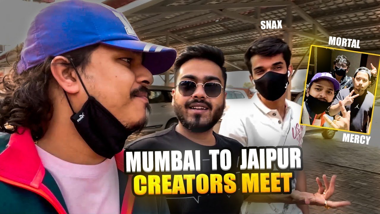 BGMI CREATORS MEET || THE JOURNEY || MUMBAI TO JAIPUR ✈️✈️ FT @MortaL @Snax Gaming etc Vlog #21