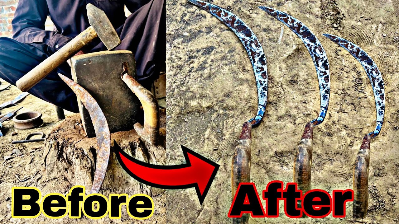 Broken Sickle Restored | Traditional Blacksmith Repair Technique