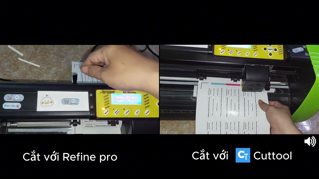 Cắt bế trên máy cắt Decal Refine AC450 với plugin Refine và Cuttool