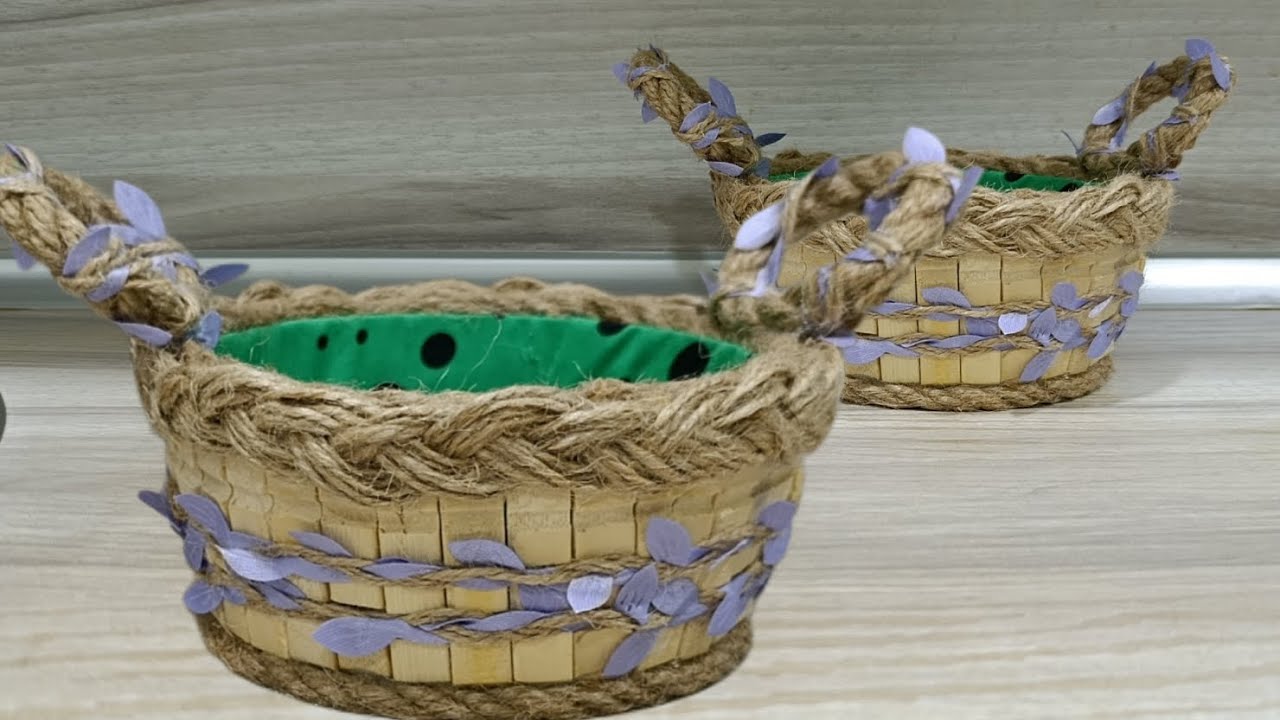 Оригинальная корзина из пластикового ведра/Original basket made from a plastic bucket
