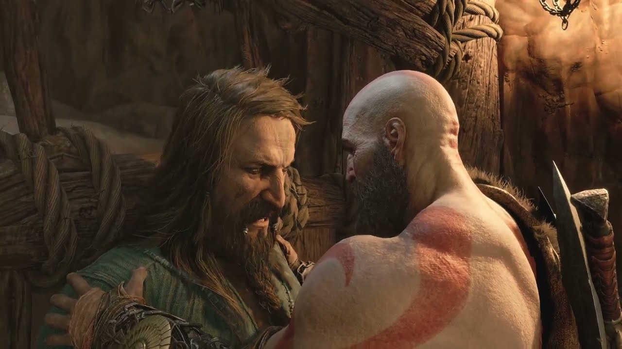 God of War Ragnar&ouml;k: Kratos yells at Tyr (