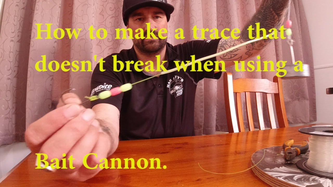 Making traces for bait cannons that don't break.