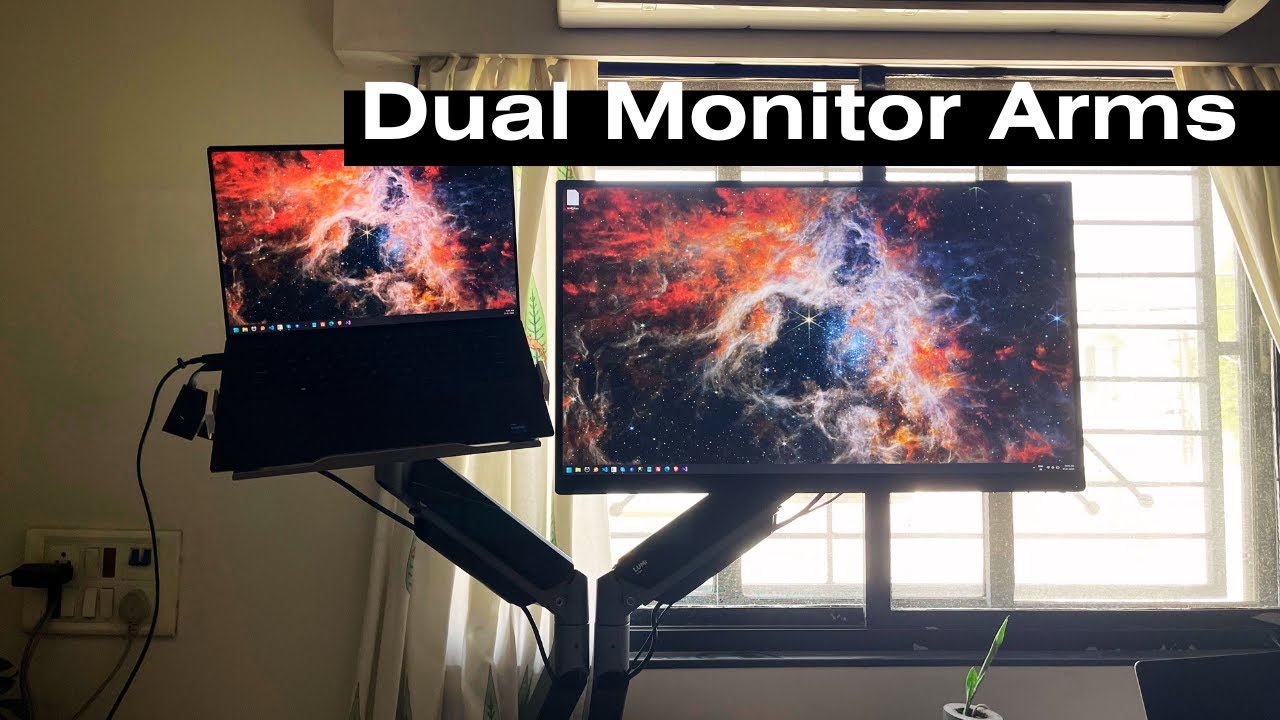 Dual Monitor Arms (Stand) with Unboxing and setup | Heavy Duty | Monitor stand | jin office