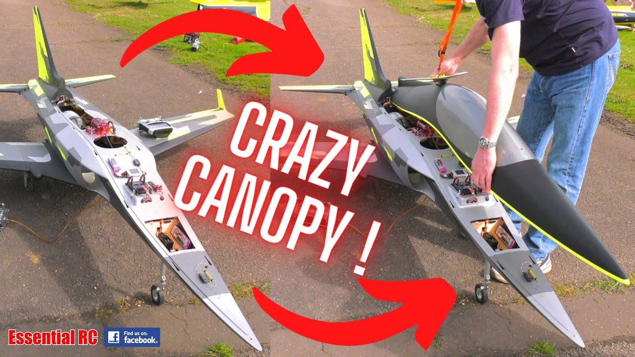 THAT RC JET CANOPY IS HUGE ! COULD BE USED AS A CANOE ? CARF MODELS MEPHISTO ROCKS 3D AEROBATICS