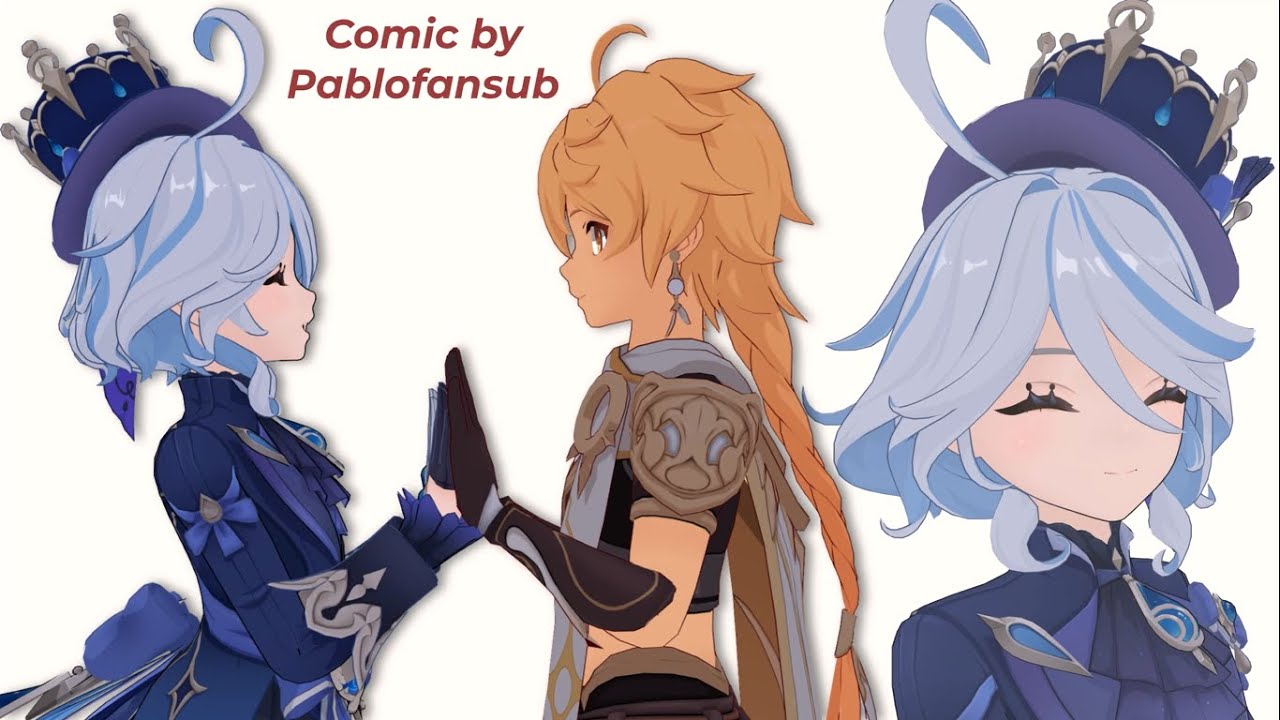 Paimon deja a solas a Furina con Aether | Genshin Impact Harem