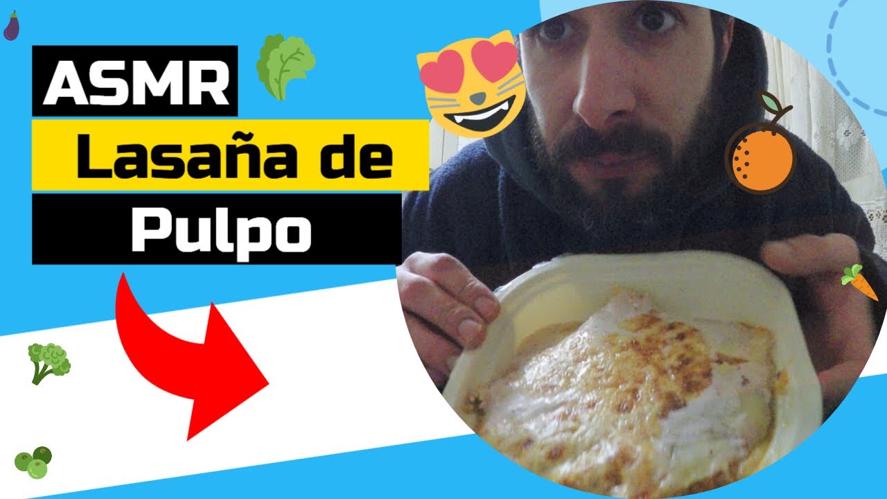 ASMR Comiendo Lasaña de Pulpo (WETACA) -  Una experiencia culinaria relajante.