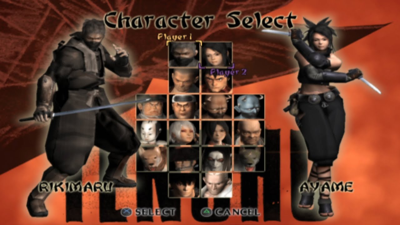 Tenchu: Wrath of Heaven All Characters [PS2]