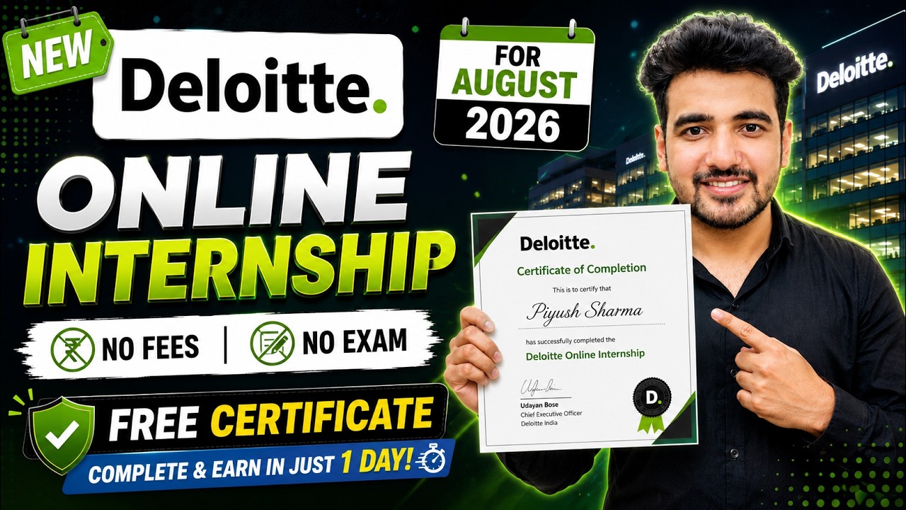Deloitte Virtual Internships - Complete in Just 1 Hour | No Fees, No Exam + Free Certificate