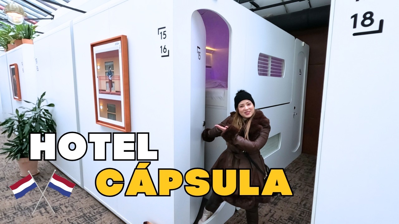 ¿Dónde DORMIR 🛌 en Amsterdam barato? HOTEL CÁPSULA futurista 🇳🇱 | Aranza Mendizabal