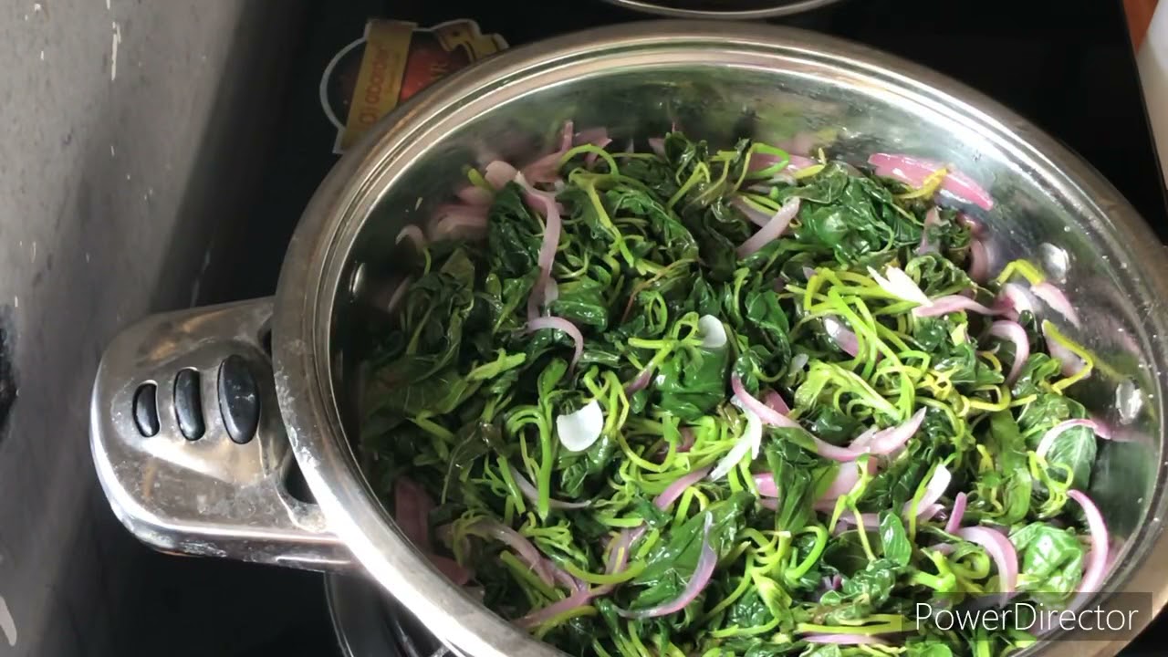 Jinsi yakupika mchicha na kubaki na kijani yake ya asili kwa dakika chache sana/how to cook green