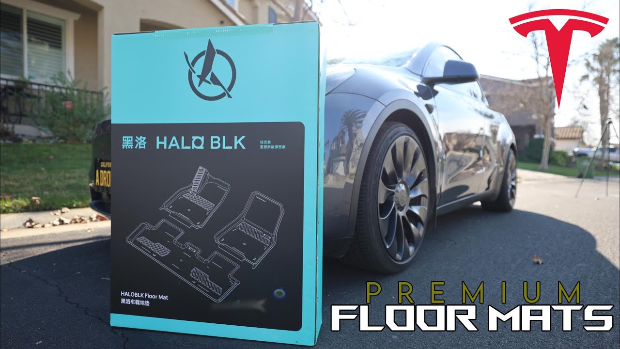🚗 Upgrade Your Tesla Model Y Interior with HaloBLK Floor Mats! 🚗