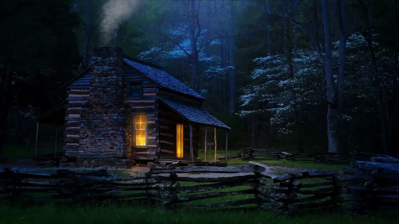 Forest Cabin Ambience with Relaxing Night/Owl Sounds