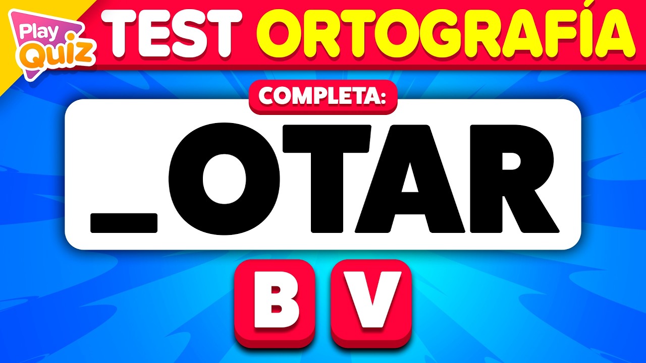 Test de Ortografía 🤓📝 Nivel Fácil - Play Quiz de Cultura General