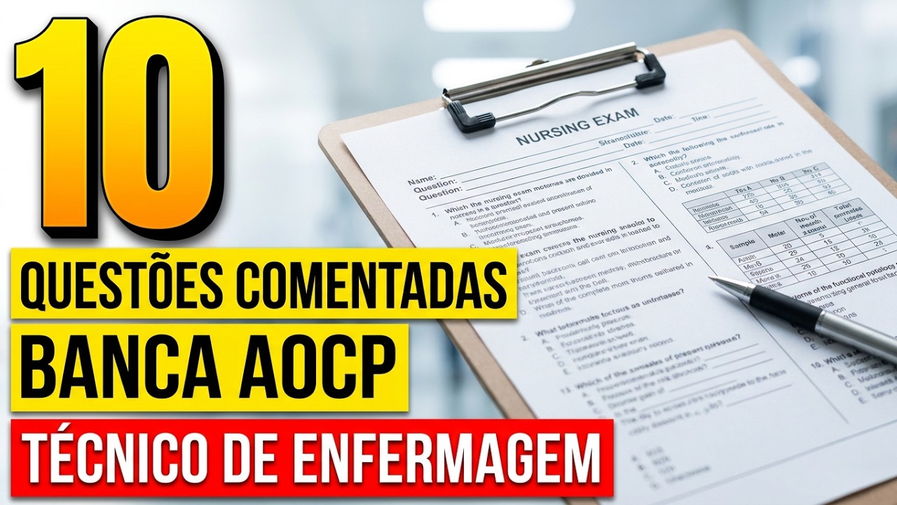 10 Questões de concurso de Técnico de Enfermagem Instituto AOCP