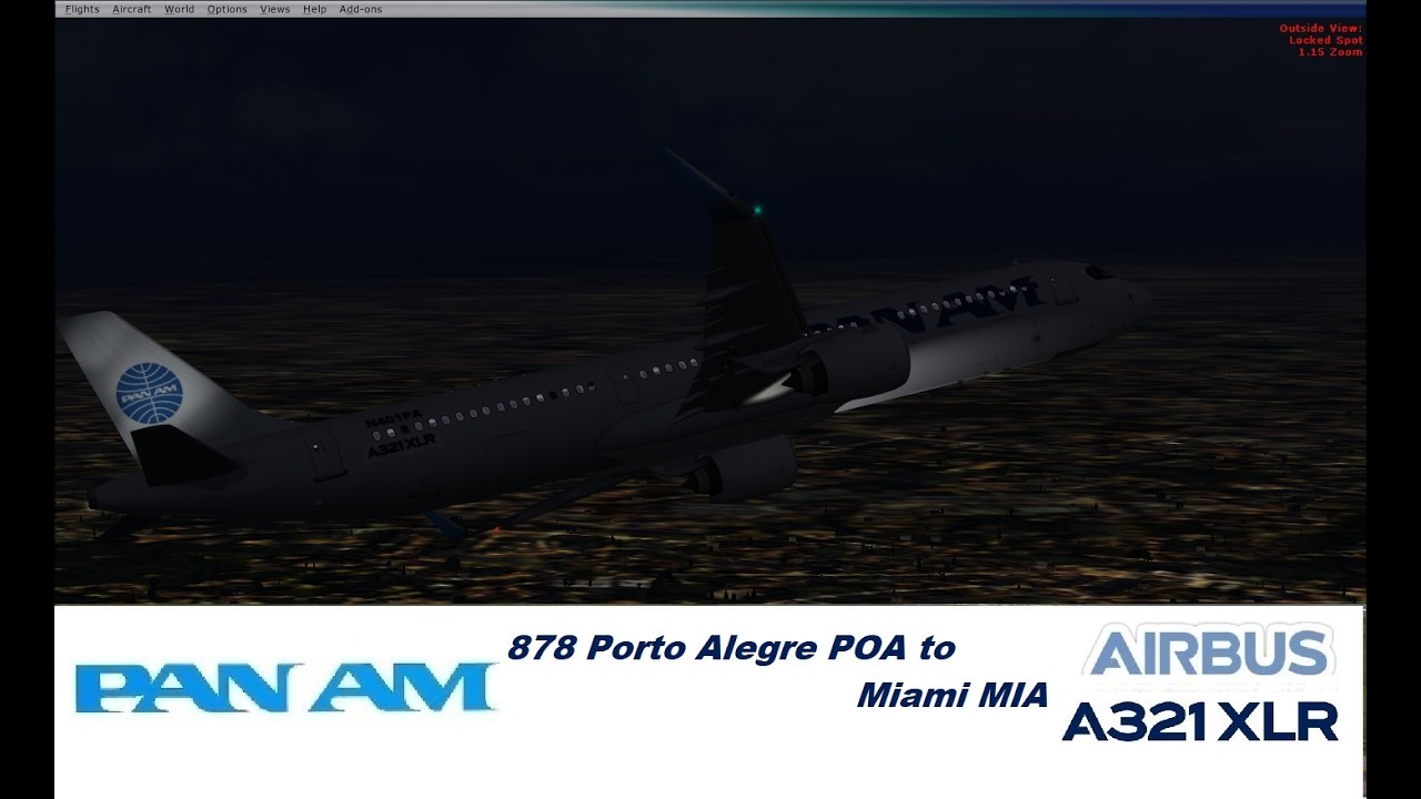 PAN AM 878 Porto Alegre POA to Miami MIA v-1003.