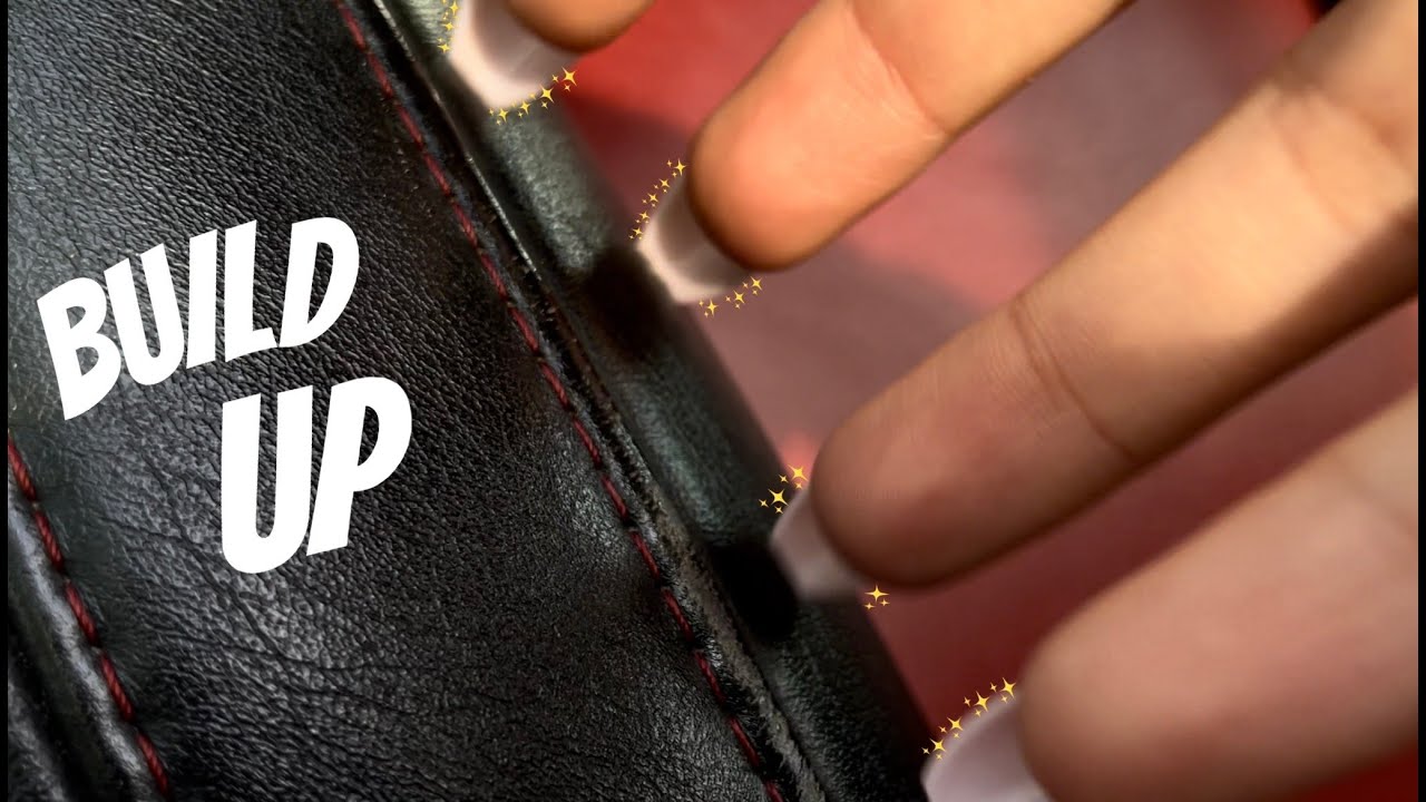 ASMR Build Up Tapping & Scratching ♥️ ALL LEATHER