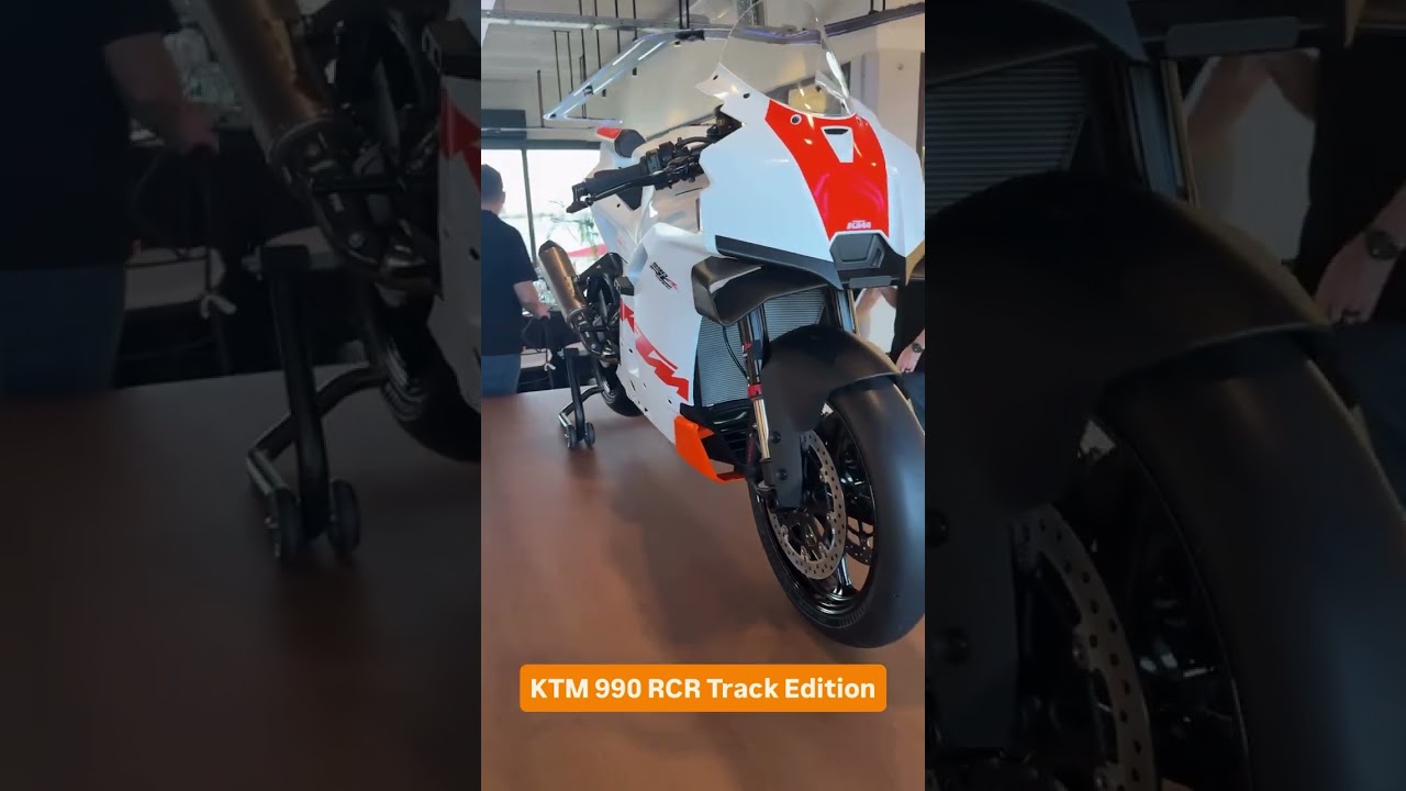 KTM 990 RcR Track Edition белого цвета 2025 года. Совершенно новый трековый велосипед KTM Rcr 990.