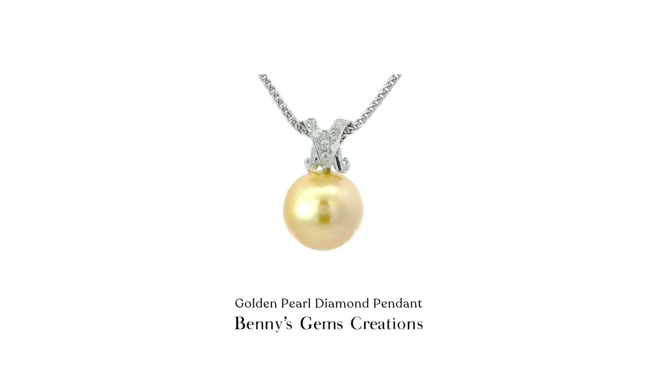 Golden Pearl Diamond Pendant