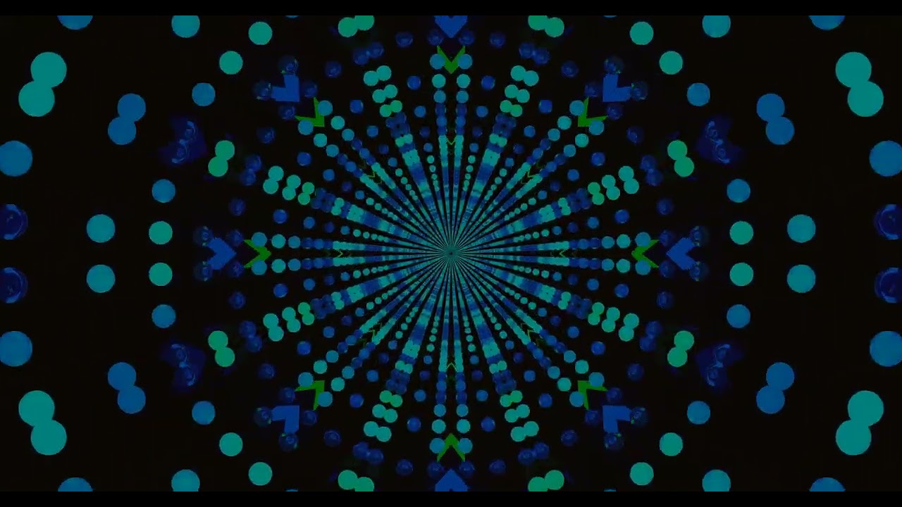10 hours Neon Tunnel Blue Green Dots Screensaver 4K UHD 60fps Vj Loop
